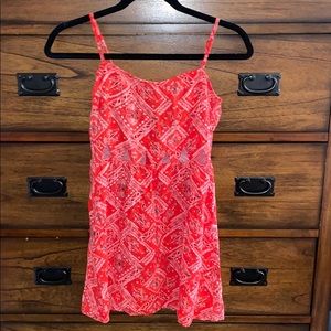 H&M red cut out dress